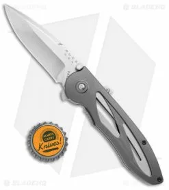 Buck Knives Tempest Liner Lock Knife Dark Gray (3.12" Satin) -Bladehq Knives Sales Buck Tempest LL Dark Gray Satin 0296GYS B BHQ 2198 jr bottlecap