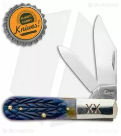 Case Cutlery Case Barlow Pocket Knife 3.3" Purple Tribal Jigged Bone (62009 1/2 SS) -Bladehq Knives Sales Case Barlow Purple Tribal Jigged Bone SS 61803 BHQ 101132 jr bottlecap