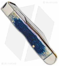 Case Cutlery Burnt CheetahÂ® Lockback Knife 4.375" Purple Tribal Jig Bone (6111 1/2L SS) -Bladehq Knives Sales Case Burnt Cheetah LB Purple Tribal Jig Bone SS 61802 BHQ 101131 jr side