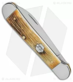 Case Knives Case Copperhead Pocket Knife Burnt Cream Bone Barnboard Jig (3" Polish) 36727 2 Case Knives Case Copperhead Pocket Knife Burnt Cream Bone Barnboard Jig (3" Polish) 36727 -Bladehq Knives Sales Case Copperhead Knife Burnt Cream Bone Barnboard Jigged BHQ 138450 td side