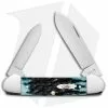Case Cutlery Canoe Pocket Knife 3.625" Blue Jigged Bone Peach Seed (62131 SS)