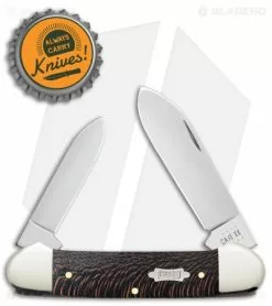 Case Cutlery Canoe Knife 3.6" Black Sycamore Wood (72131 SS) -Bladehq Knives Sales Case Cutlery Canoe Black Sycamore Wood 25574 BHQ 122362 jr bottlecap