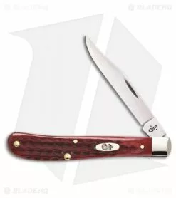 Case Cutlery Pocket Worn Old Slimline Traditional Knife 4.125" Red Bone 10303