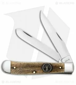 Case Cutlery Trapper Knife 3.25" Tree Of Life Embellished Natural Bone (6254 SS)