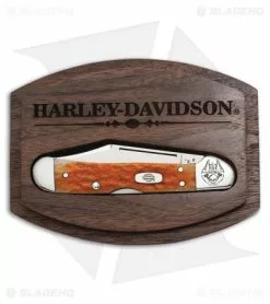 Case Cutlery Case Harley-Davidson CopperLock Knife 3.625" Brown Jigged Bone 52154