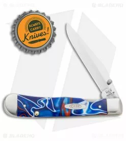 Case Cutlery Case Kickstart TrapperLock Assisted Knife 4.1" Patriotic Kirinite (10154AC SS) -Bladehq Knives Sales Case Kickstart TrapperLock Assisted Patriotic Kirinite SS BHQ 122341 jr bottlecap