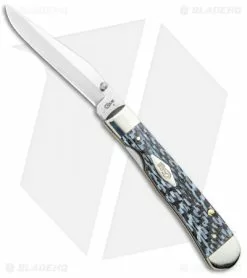 Case Cutlery Case Kickstart TrapperLock Assisted Knife Black/White Carbon Fiber (6154AC SS)