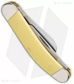 Case Cutlery Case Knives Sowbelly Pocket Knife Yellow Synthetic (TB3339 CV) -Bladehq Knives Sales Case Knives Sowbelly Pocket Knife Yellow Synthetic BHQ 122437 td side