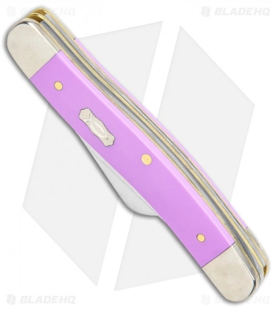 Case Medium Stockman Pocket Knife 3.5" Lilac Synthetic (4318 SS) 39162 Case Medium Stockman Pocket Knife 3.5" Lilac Synthetic (4318 SS) 39162 -Bladehq Knives Sales Case Knives Stockman Lilac Synthetic SS BHQ 123185 jr spine