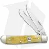 Case Mini Trapper Knife Burnt Cream Bone Barnboard Jigged (2.7" Polish) 36725