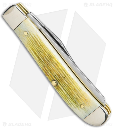 Case Mini Trapper Knife Burnt Cream Bone Barnboard Jigged (2.7" Polish) 36725 Case Mini Trapper Knife Burnt Cream Bone Barnboard Jigged (2.7" Polish) 36725 -Bladehq Knives Sales Case Mini Trapper Burnt Cream Bone Barnboard Jigged SS BHQ 138448 jr side