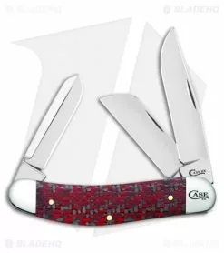 Case Cutlery Red & Black Carbon Fiber/G-10 Weave Smooth Sowbelly (TB10339 CV)