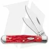 Case Cutlery Case Small Swell Center Jack Knife 3" Dark Red Bone/Peach Jig (6225 1/2 CS)