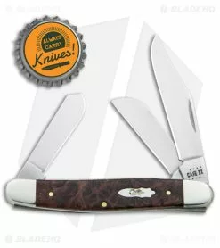 Case Knives Case Stockman Knife 3.85" Brown Maple Burl Wood (7347 SS) 64065 -Bladehq Knives Sales Case Stockman Brown Maple Burl Wood SS BHQ 140672 jr bottlecap