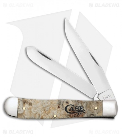 Case Trapper Knife 4.25" Natural Box Elder (7254 SS) 16560 Case Cutlery Case Trapper Knife 4.25" Natural Box Elder (7254 SS) 16560 -Bladehq Knives Sales Case Trapper Natural Box Elder SS 16560 BHQ 108164 jr