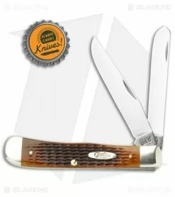 Case Cutlery Case Trapper Traditional Knife 4.125" Antique Corn Cob Jigged Bone (6254 SS) -Bladehq Knives Sales Case Trapper Traditional Antique Corn Cob Jigged Bone SS 27899 BHQ 107863 jr bottlecap