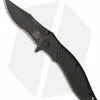 Combative Edge Draco D1 Spring Assisted Knife Black (3.5" Black Serr)