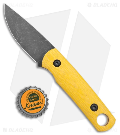 Cypress Creek Knives Copperhead Fixed Blade Knife Yellow TeroTuf (2.9" SW) Cypress Creek Knives Copperhead Fixed Blade Knife Yellow TeroTuf (2.9" SW) -Bladehq Knives Sales Cypress Creek Knives Copperhead Fixed Blade Yellow TeroTuf Black SW BHQ 178860 jr bottlecap