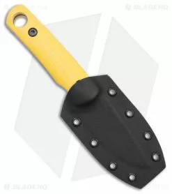 Cypress Creek Knives Copperhead Fixed Blade Knife Yellow TeroTuf (2.9" SW) 2 Cypress Creek Knives Copperhead Fixed Blade Knife Yellow TeroTuf (2.9" SW) -Bladehq Knives Sales Cypress Creek Knives Copperhead Fixed Blade Yellow TeroTuf Black SW BHQ 178860 jr sheath