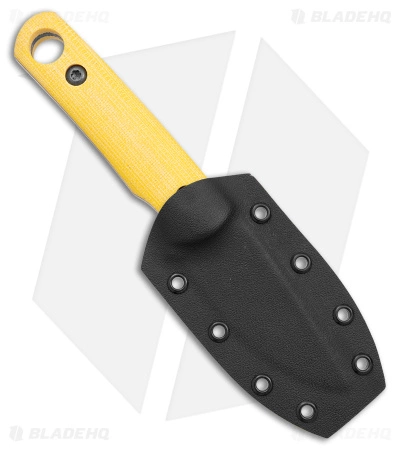 Cypress Creek Knives Copperhead Fixed Blade Knife Yellow TeroTuf (2.9" SW) Cypress Creek Knives Copperhead Fixed Blade Knife Yellow TeroTuf (2.9" SW) -Bladehq Knives Sales Cypress Creek Knives Copperhead Fixed Blade Yellow TeroTuf Black SW BHQ 178860 jr sheath