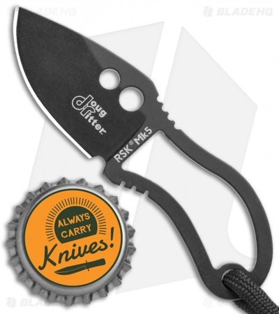 Doug Ritter RSK Mk5 Survival Fixed Blade Knife (1.8" Black) DRMK5K CRKT Doug Ritter RSK Mk5 Survival Fixed Blade Knife (1.8" Black) DRMK5K -Bladehq Knives Sales Doug Ritter RSK MK5 Black BHQ 121203 jr bottlecap