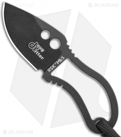 Doug Ritter RSK Mk5 Survival Fixed Blade Knife (1.8" Black) DRMK5K CRKT Doug Ritter RSK Mk5 Survival Fixed Blade Knife (1.8" Black) DRMK5K -Bladehq Knives Sales Doug Ritter RSK MK5 Black BHQ 121203 jr