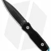 EOS Mini Thresher Fixed Blade Knife Black (3.6" Black) W/ Custom Sheath