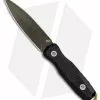 EOS Mini Thresher Fixed Blade Knife Black (3.6" OD Green) W/ Custom Sheath