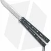 EPS Knives Wraith Butterfly Knife Ghost Black G-10 (4.6" Satin)