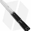 Emerson CQC-7 Flipper Balisong Butterfly Knife Black G-10 (3.8" Stonewash)