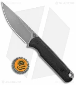 Ferrum Forge Pro Series Lackey Fixed Blade Knife Black G-10 (2.8" Stonewash) -Bladehq Knives Sales Ferrum Forge Pro Series Lackey Black G 10 Acid SW BHQ 100466 jr bottlecap