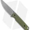Ferrum Forge Pro Series Lackey Fixed Blade Knife Green G-10 (2.8" Stonewash)