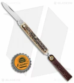 Great Eastern Cutlery GEC #05 Keychain Knife Sambar Stag (1.5" Plain) 052121 Sambar Stag -Bladehq Knives Sales GEC 05 Keychain Knife Sambar Stag Plain BHQ 134854 jr bottlecap