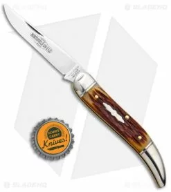 Great Eastern Cutlery GEC #12 Northfield UN-X-LD Copperhead Pocket Knife Pony Cut Bone -Bladehq Knives Sales GEC 12 Northfield UN X LD Toothpick SJ Sambar Stag 128119 BHQ 98893 jr bottlecap