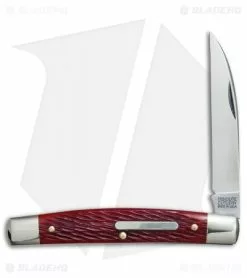 Great Eastern Cutlery GEC #13 Tidioute Whip Pocket Knife 3.6" Rust Red Jigged Bone W/ Bar Shield