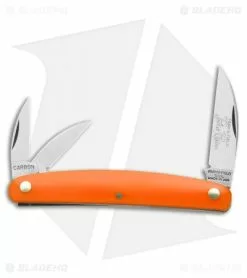 Great Eastern Cutlery GEC #62 Farm And Field 3.875" Pocket Carver Knife Orange Delrin
