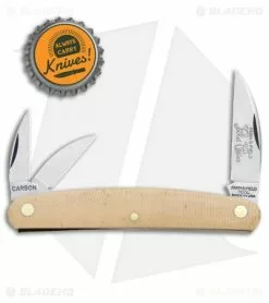 Great Eastern Cutlery GEC #62 Farm And Field 3.875" Pocket Carver Knife Muslin Micarta -Bladehq Knives Sales GEC 62 Farm and Field Muslin Micarta BHQ 113150 jr bottlecap