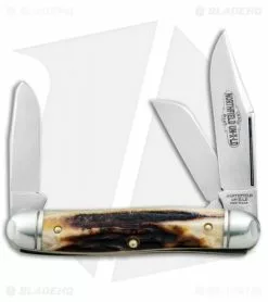 Great Eastern Cutlery GEC #66 Northfield UN-X-LD Calf Roper Pocket Knife 3.3" Sambar Stag 661317