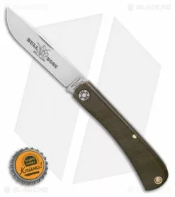 Great Eastern Cutlery GEC #71 Farm & Field Bull Nose Slip Joint Knife Green Micarta (3" Satin) 715121 -Bladehq Knives Sales GEC 71 Farm Field Bull Nose Slip Joint Green Linen Micarta3.1 Satin 715121 BHQ 126201 LS Bottlecap