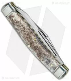 Great Eastern Cutlery GEC #81 Northfield UN-X-LD Bull Moose Pocket Knife 3.8" Appaloosa Bone 811217 -Bladehq Knives Sales GEC 81 Northfield UN X LD Bull Moose Appaloosa Bone 811217 BHQ 77848 jr side