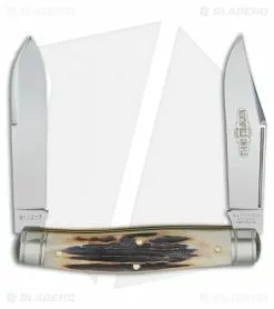 Great Eastern Cutlery GEC #81 Northfield UN-X-LD Bull Moose Pocket Knife 3.8" Sambar Stag 811217