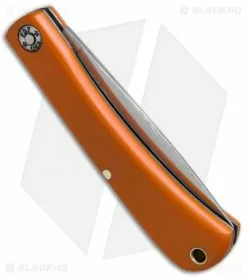 Great Eastern Cutlery GEC #71 Farm & Field Bull Nose Slip Joint Work Knife Orange Delrin 3.1" -Bladehq Knives Sales GEC Farm Field Bull Nose Orange Delrin 715117 BHQ 52487 jr side