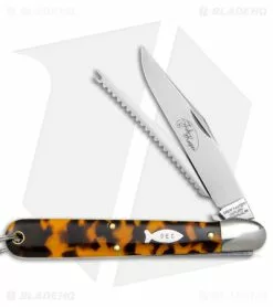 Great Eastern Cutlery GEC Fish Keeper Pocket Knife Tortoise Shell Acrylic (3.5" Satin) 651222SS
