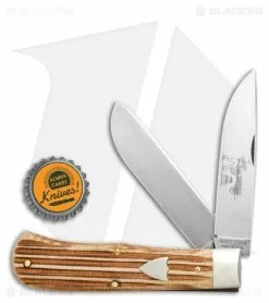 Great Eastern Cutlery GEC Tidioute Cutlery #23 Pioneer Trapper Pocket Knife 4.5" Woodland Micarta -Bladehq Knives Sales GEC Tidioute Cutlery 23 Pioneer Trapper Pocket Knife 4.5 in Woodland Micarta 235220 BHQ 113343 LS Bottlecap