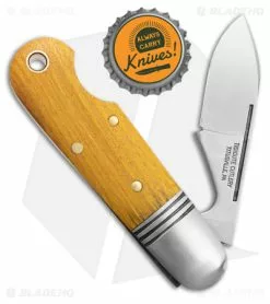 Great Eastern Cutlery GEC Tidioute Cutlery #25 Beerlow Pocket Knife Red Osage Orange (2.1" Satin) -Bladehq Knives Sales GEC Tidioute Cutlery 25 Beerlow Pocket Knife Red Osage Orange Satin BHQ 181174 kc bottlecap