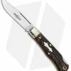 GEC Tidioute Cutlery #83 Tascosa Lockback Knife - Dark Brewed Jigged Bone