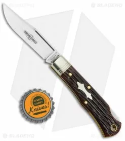GEC Tidioute Cutlery #83 Tascosa Lockback Knife - Dark Brewed Jigged Bone -Bladehq Knives Sales GEC Tidioute Cutlery 83 Tascosa LB Dark Brewed Jigged Bone Satin BHQ 134001 jr bottlecap