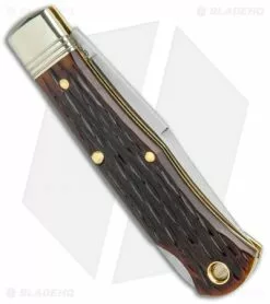 GEC Tidioute Cutlery #83 Tascosa Lockback Knife - Dark Brewed Jigged Bone -Bladehq Knives Sales GEC Tidioute Cutlery 83 Tascosa LB Dark Brewed Jigged Bone Satin BHQ 134001 jr side