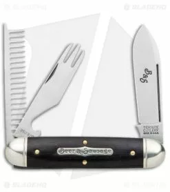 Great Eastern Cutlery GEC Tidioute Cutlery Beer & Sausage 3.75" Pocket Knife Gabon Ebony