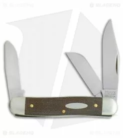 Great Eastern Cutlery GEC #66 Northfield UN-X-LD Calf Roper Pocket Knife 3.3" OD Green Micarta 661317